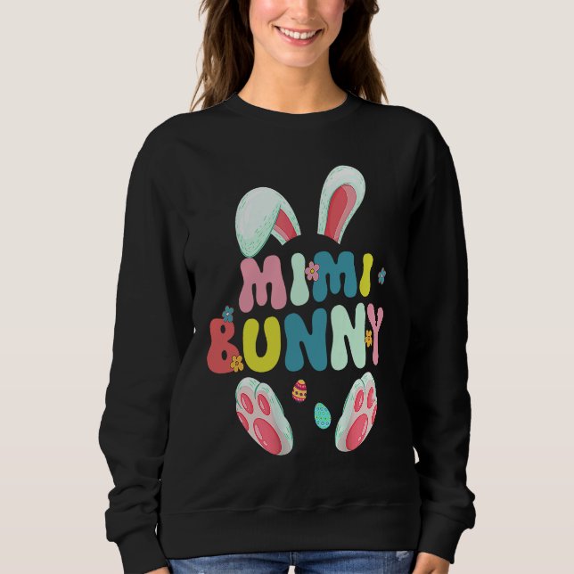 Moletom Groovy Mimi Bunny Cute Matching Family Easter (Frente)