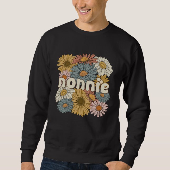 Moletom Groovy Nonnie Grandmother Flowers Nonnie Grandma (Frente)