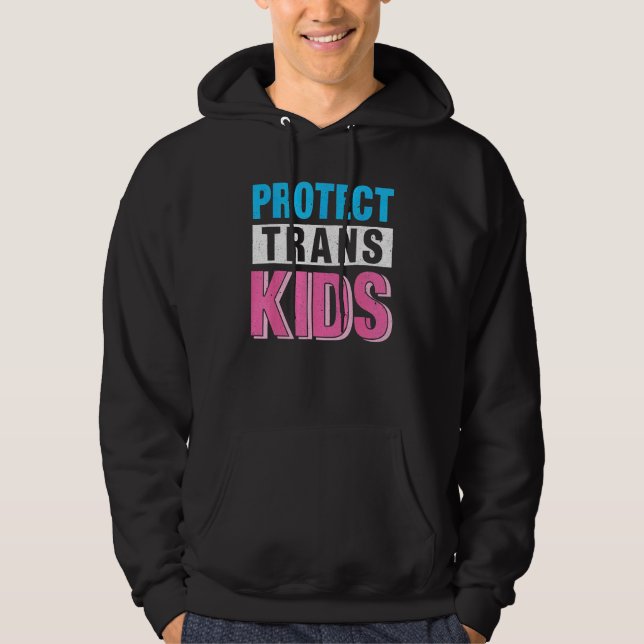 Moletom Groovy Protect Trans Kids LGBT LGBTQ Gay Lesbian P (Frente)