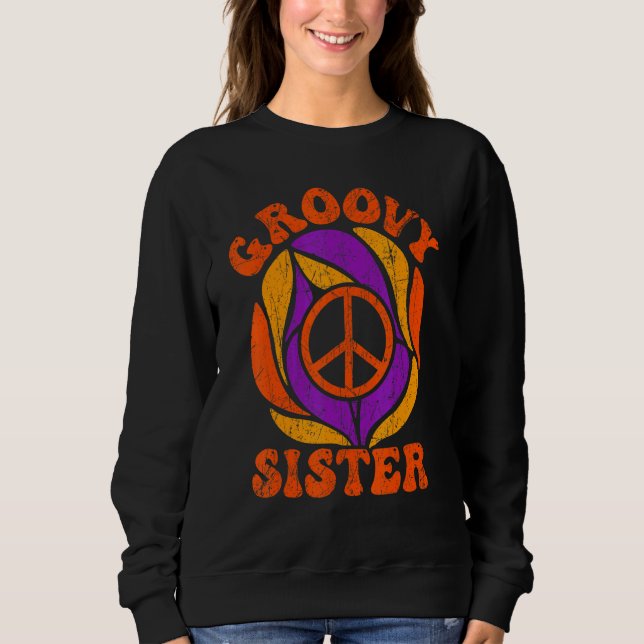 Moletom Groovy Sister 70s Aesthetic Nostalgia 1970's Retro (Frente)