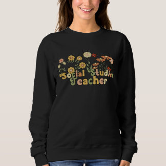 Moletom Groovy Social Studies Teacher Flowers