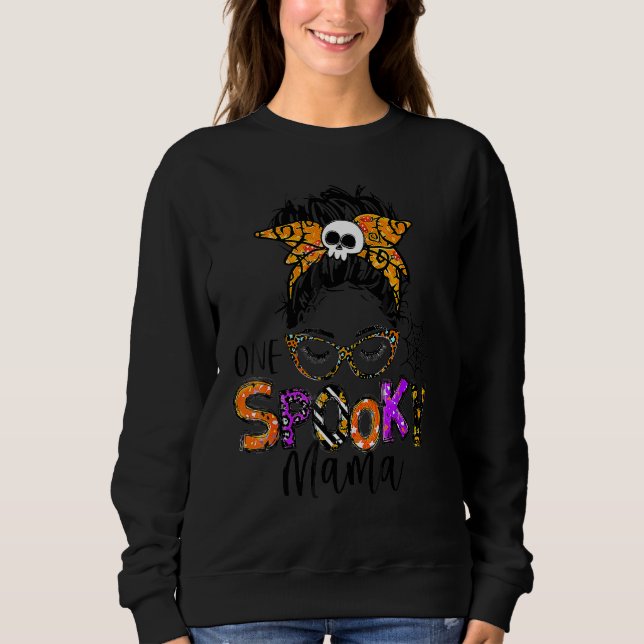 Moletom Groovy Uma Mãe Assustadora Coque Desarrumado Mulhe (Frente)