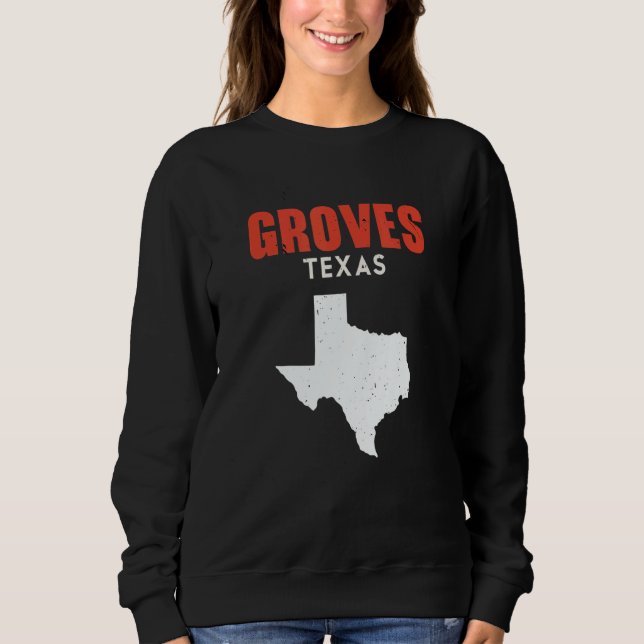 Moletom Groves Texas USA State America Travel Texas (Frente)