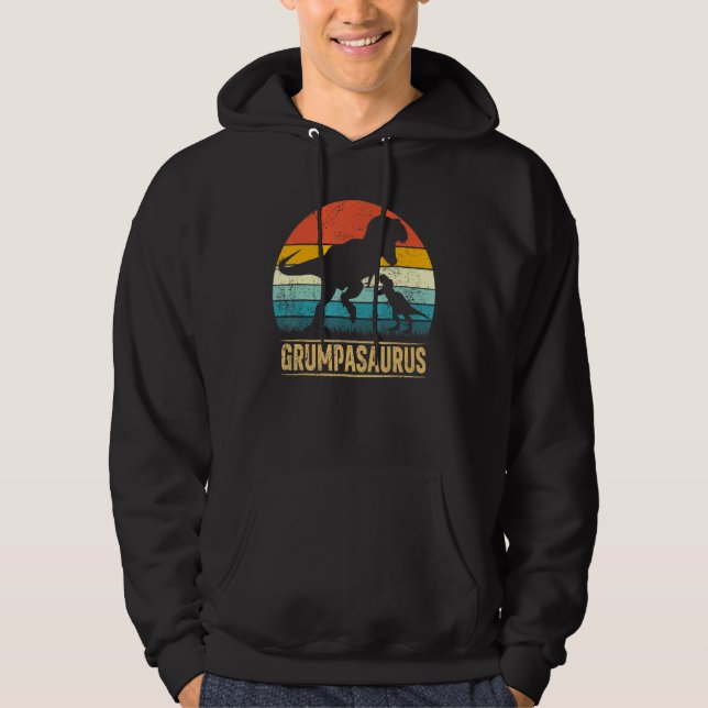 Moletom Grumpa Saurus T Rex Dinosaur Grumpasaurus Pai" (Frente)