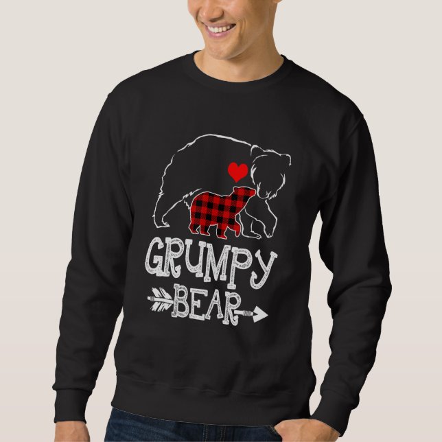 Moletom Grumpy Bear Buffalo Xadrez Natal Pajama (Frente)