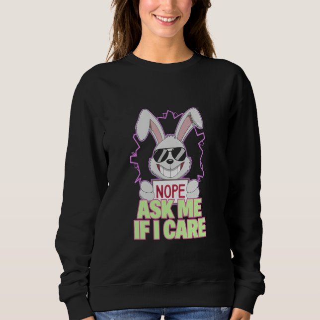 Moletom "Grumpy Bunny" PERGUNTE-ME SE ME IMPORTO A Testemu (Frente)