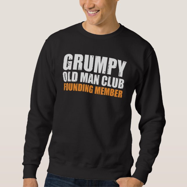 Moletom Grumpy Old Man Club Fundador Membro Engraçado Padr (Frente)