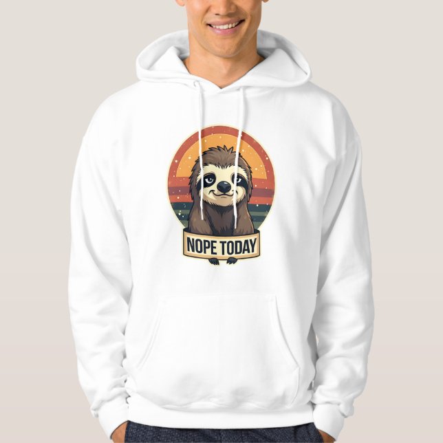 Moletom Grumpy Sloth Vintage Funny Retro Shirt Design (Frente)