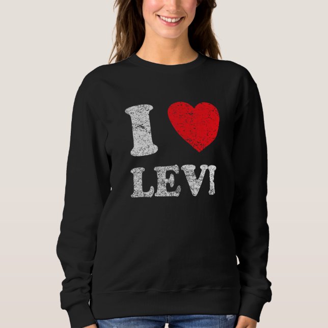 Moletom Grunge Afastado Vestido Estilo Eu Amo Levi (Frente)