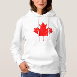 Moletom Grunge Canada Flag Maple - Red Distorted (Mapeamen