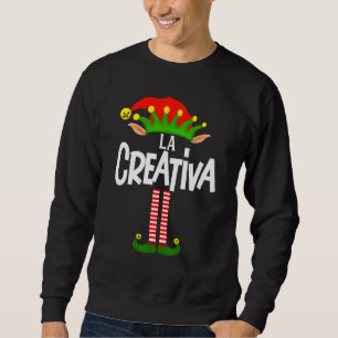 Moletom Grupo Familiar Soy La Creativa Elf Correspondente