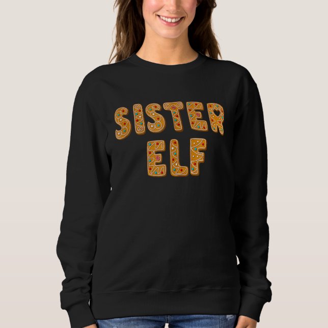 Moletom Grupo Sister Elf (Sis) Correspondente Natal Famili (Frente)