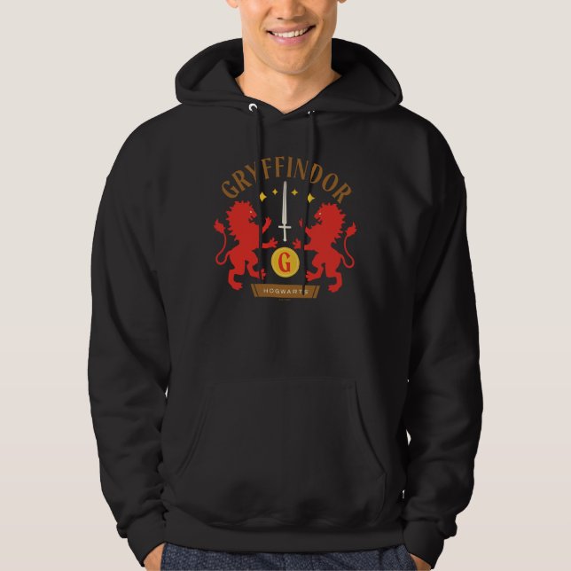 Moletom GRYFFINDOR™ Casa Espada Dupla Leão Gráfico (Frente)