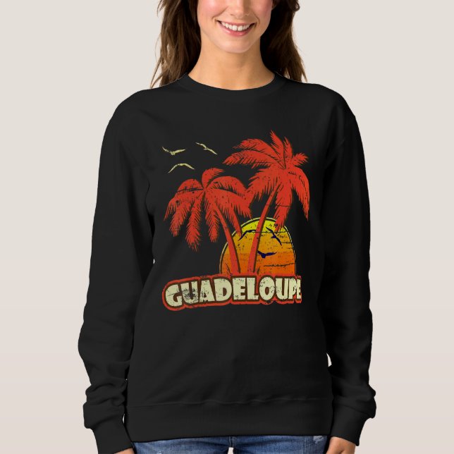 Moletom Guadalupe Summer Palm Trees 80s Beach Sunset (Frente)