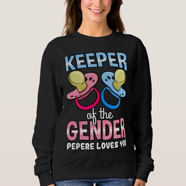 Moletom Guardião Do Gênero Pepere Ama Você Chá de Bebê  (Frente)