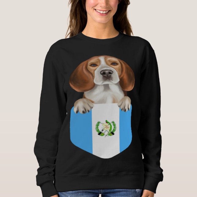 Moletom Guatemala Flag Beagle Dog In Pocket (Frente)