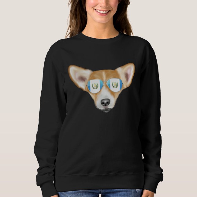 Moletom Guatemala Flag Pembroke Welsh Corgi Dog Guatemala  (Frente)