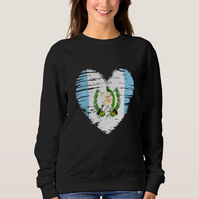 Moletom Guatemala Heart Guatemala Flag Pride Guatemala (Frente)