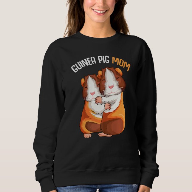 Moletom Guiné Pig Mãe Mulheres Meninas (Frente)