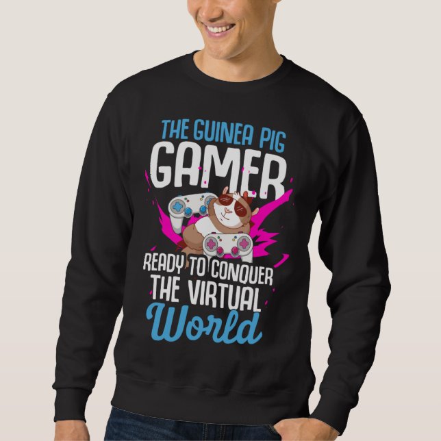 Moletom Guinea Pig  Gamer Ready to Conquer the Virtual Wor (Frente)