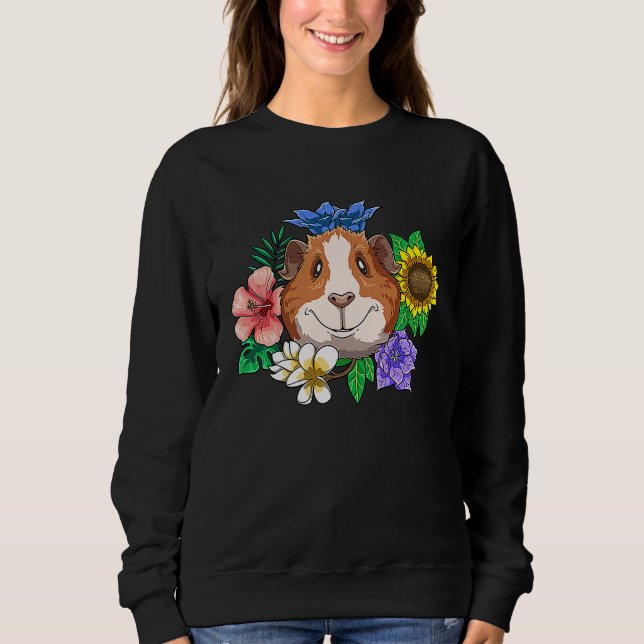 Moletom Guinea Pig Smile Flowers Laughter for a Guinea pig (Frente)