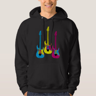 Moletom Guitarra Elétrica Retro Multicolor CMYK Gráfico Pr