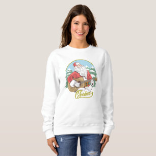 Moletom Guitarra que joga o Natal de Papai Noel