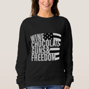 Moletom Gúns De Chocolate De Vinho &Amp Liberdade Mulheres