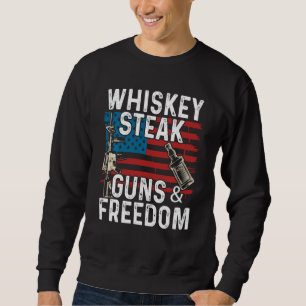 Moletom Guns Whiskey Steak Freedom Whiskey Bourbon