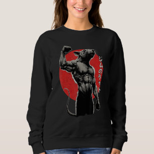 Moletom Gym Rat Workout Estilo Japonês GymRat Engraçado Gy