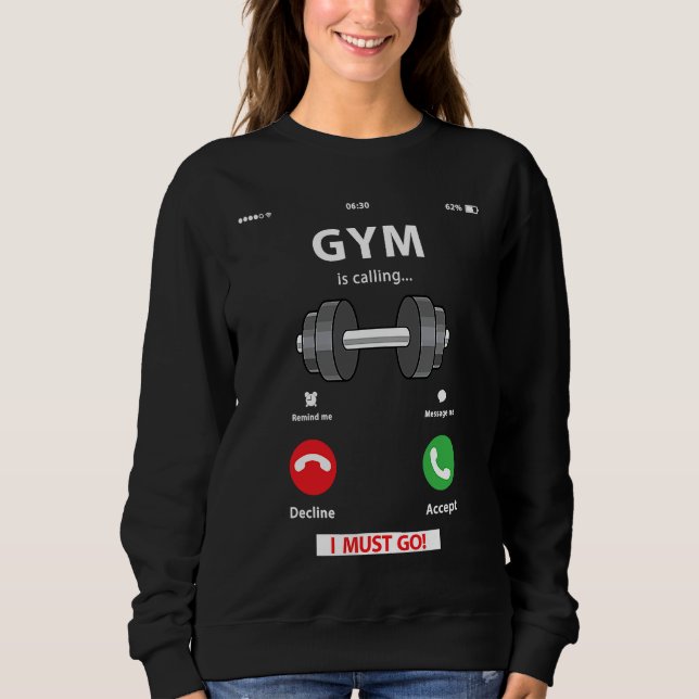 Moletom Gym   Workout Fitness Weightlifting Humor (Frente)