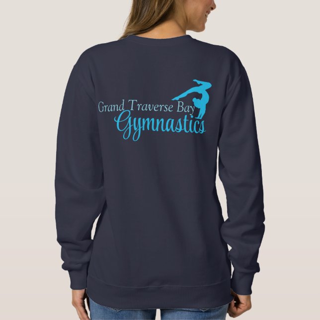 Moletom Gymnastics Crewneck do GTbay *Design escuro * (Verso)