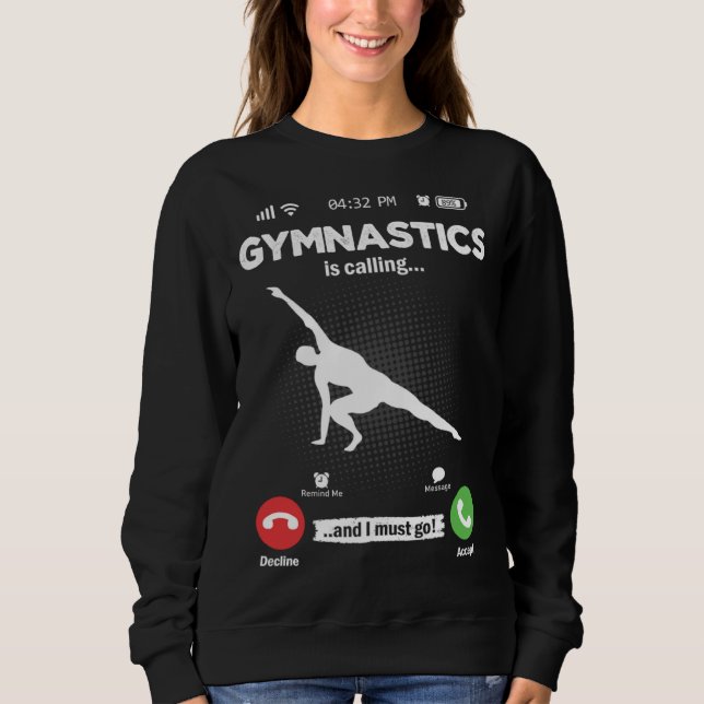 Moletom Gymnastics Is Calling I Must Go Sport Hobby Gymnas (Frente)