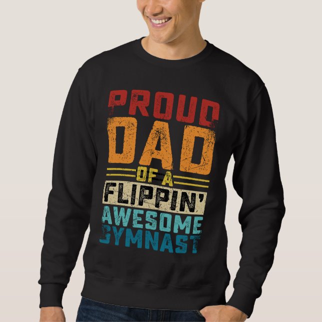 Moletom Gymnastics men Dad Of Awesome Gymnast Dance Father (Frente)