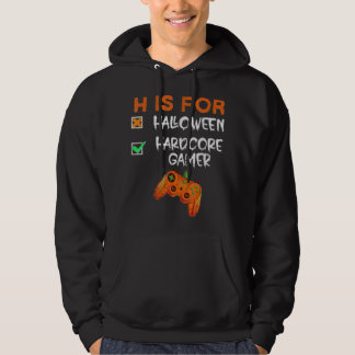 Moletom h is for halloween hardcor gamer
