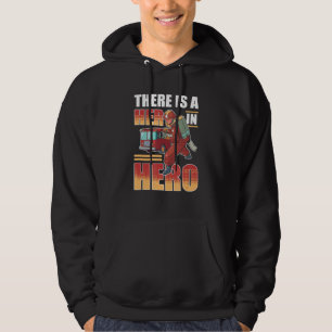Moletom Há Uma Ela Na Fig De Bombeiro Herói.