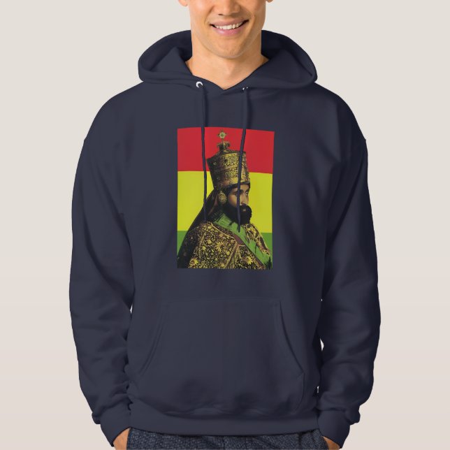 Moletom Haile Selassie Jah Rastafari Reggae Rasta Raízes  (Frente)