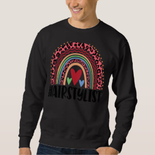 Moletom Hairstylist Rainbow Women Lepard Rainbow Love