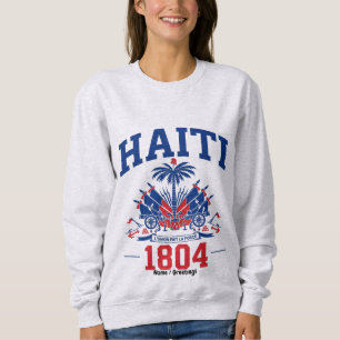 Moletom Haiti 1804 Bandeira Patriótica Vintage Gráfica Her