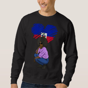 Moletom Haiti Haihaitiano Sinalizador de Amor Garota Orgul