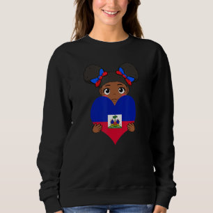 Moletom Haiti Haitiano Amor Bandeira Orgulhosa Mulher Prin