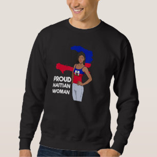 Moletom Haiti Haitiano Bandeira do Amor Orgulhosa Mulher P