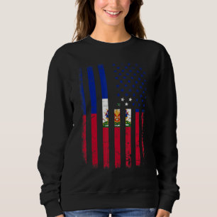 Moletom Haitian American Flag Haitian Roots Haiti América