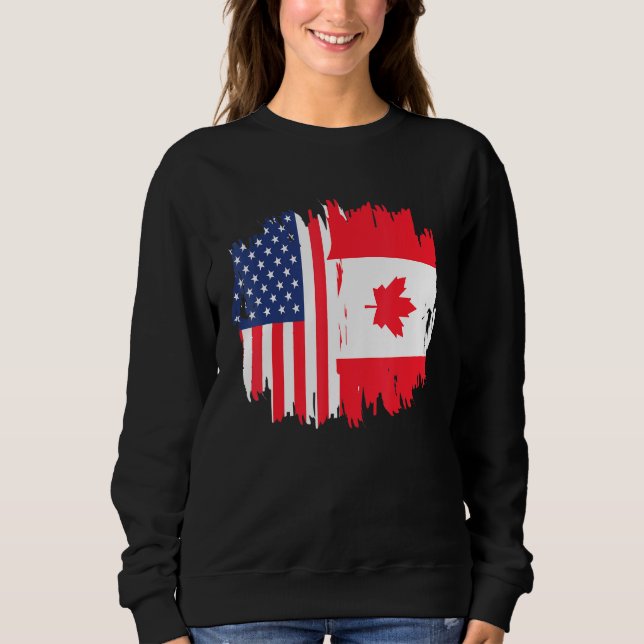Moletom Half American Half Canadian Roots America Canada F (Frente)
