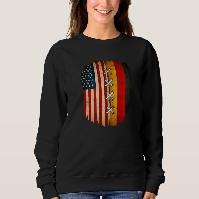 Moletom Half American Half German USA Flag Germany Flag Pr (Frente)