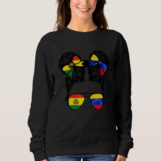 Moletom Half Bolivian Half Venezuelan Girl Bolivia Kids (Frente)