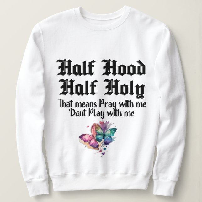 Moletom Half Hood Half Santa (Frente do Design)