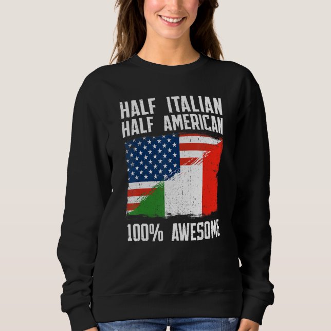 Moletom Half Italian Half American  Italy American Roots P (Frente)