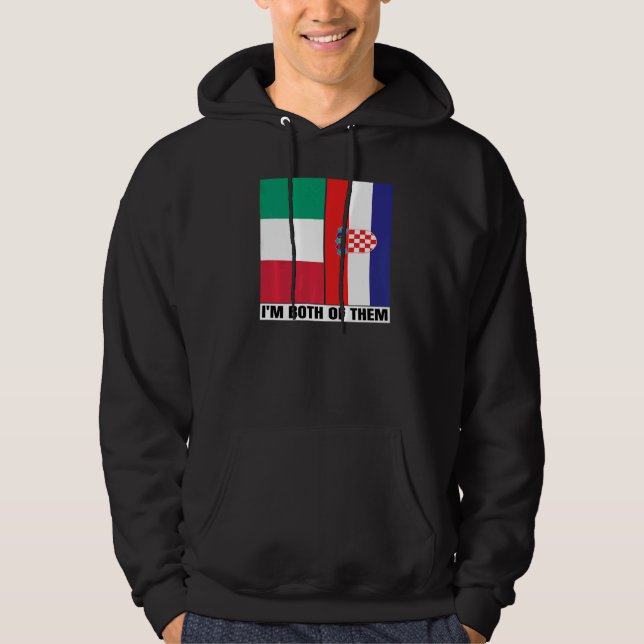 Moletom Half Italian Half Croatian Heritage Italia Croatia (Frente)