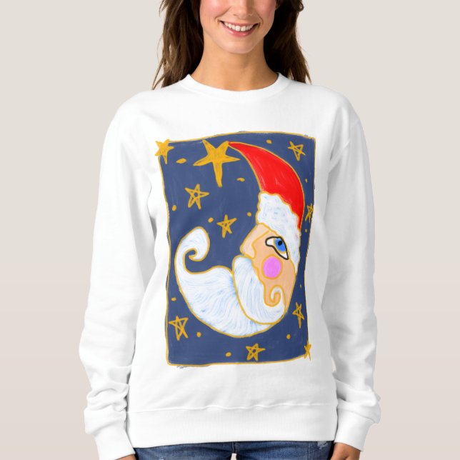 Moletom Half Moon Santa Claus Abstrato Art (Frente)